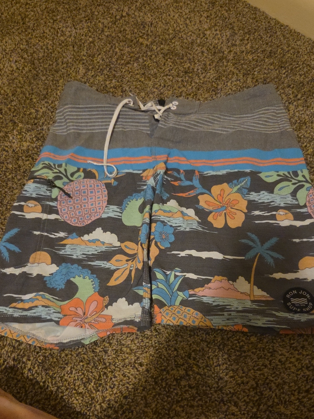 Ron Jon Multicolor Tropical Print Men’s Swim Board Shorts